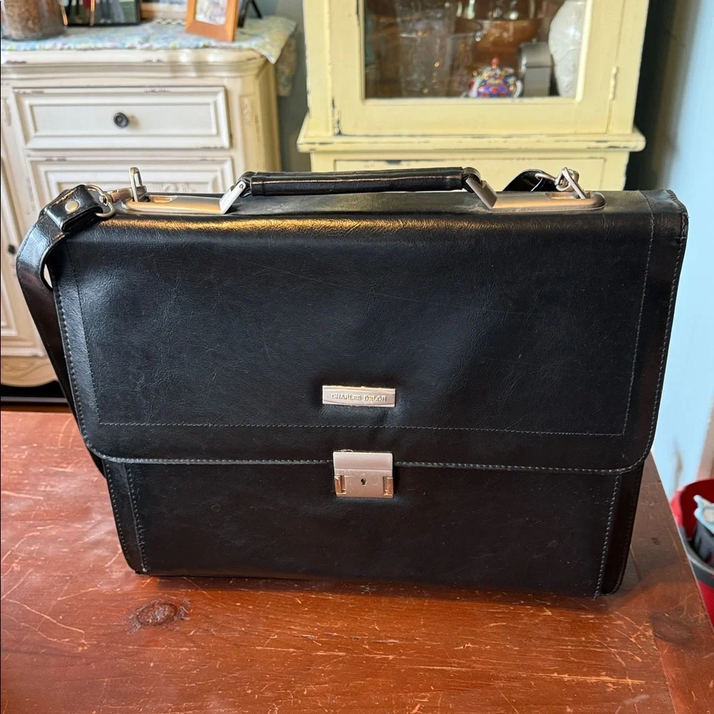 Black Leather Men's Bag